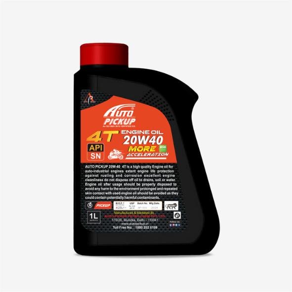 Auto Pickup 4T Bike Engine Lubricant Oil 20W40 Back