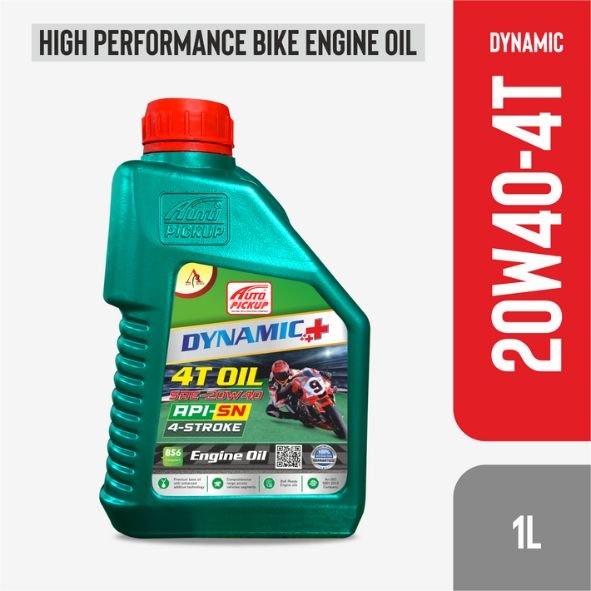 Auto Pickup Dynamic Plus 4T Bike Engine Oil 20W40 1L (API-SN)